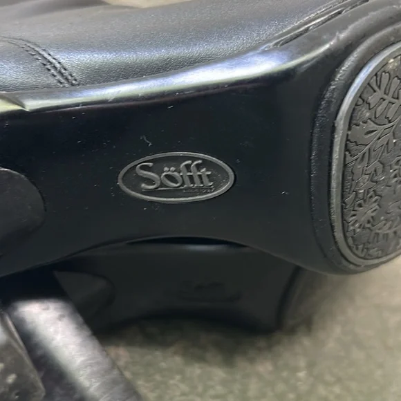 Sofft Knee High Black Heeled Boots Classic Leather Goth Comfort Sz 7.5 - Picture 8 of 11